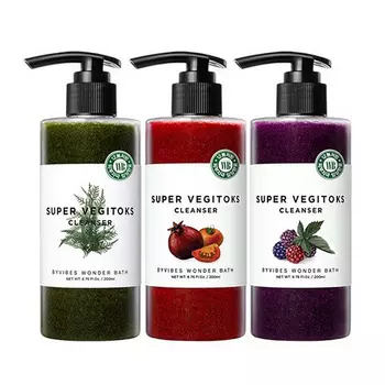 очищающий детокс-гель с экстрактами wonder bath super vegitoks cleanser