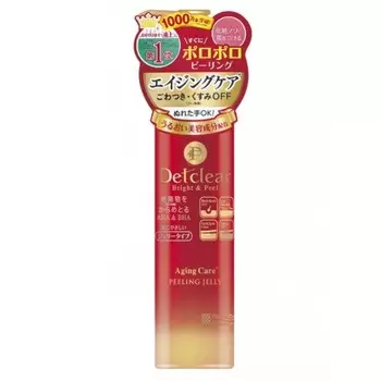 очищающий пилинг-гель с aha &amp; bha с эффектом сильного скатывания для зрелой кожи meishoku detclear bright &amp; peel peeling jelly