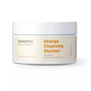 очищающий шербет на основе апельсинового масла aromatica renewal orange cleansing sherbet