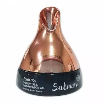 омолаживающий крем с маслом лосося и пептидами farmstay salmon oil &amp; peptide vital cream