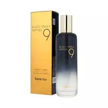омолаживающий тонер с комплексом из 9 пептидов farmstay black snail &amp; peptide9 perfect toner