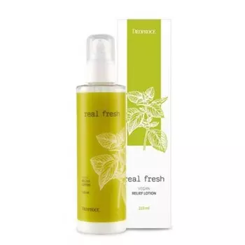 освежающий увлажняющий лосьон deoproce real fresh vegan relief lotion