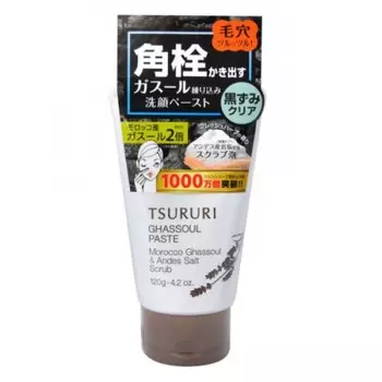 пена - скраб для умывания с вулканической глиной bcl tsururi pore ghassoul paste