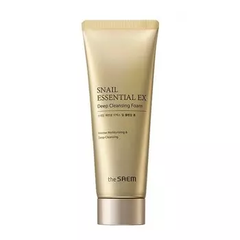 пенка для умывания с экстрактом золотой улитки the saem snail essential ex deep cleansing foam