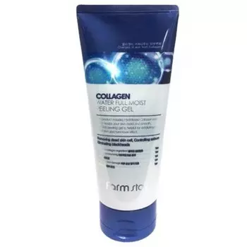 пилинг отшелушивающий с коллагеном farmstay collagen water full moist peeling gel
