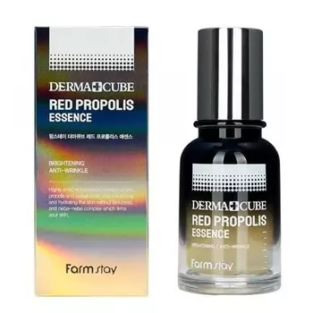 питательная эссенция с прополисом и гибискусом farmstay derma cube red propolis essence