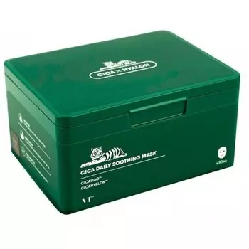 повседневные маски с центеллой азиатской vt cosmetics cica daily soothing mask