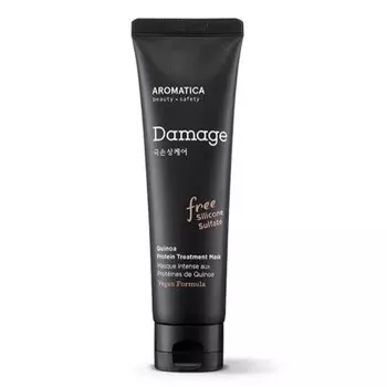 протеиновая маска с киноа для поврежденных волос aromatica quinoa protein treatment mask