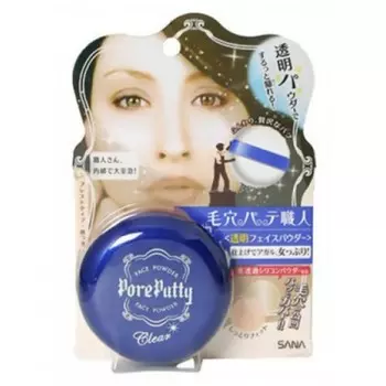 пудра компактная прозрачная sana pore putty face powder clear