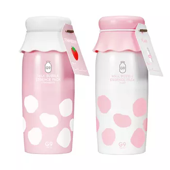 пузырьковая маска-эссенция с молочными протеинами berrisom milk bubble essence pack