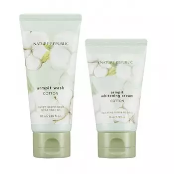 сет для ухода за подмышками nature republic cotton armpit kit