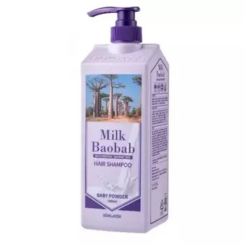 шампунь для волос с ароматом детской пудры milkbaobab shampoo baby powder