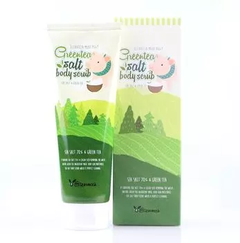 скраб для тела с экстрактом зеленого чая elizavecca greentea salt body scrub