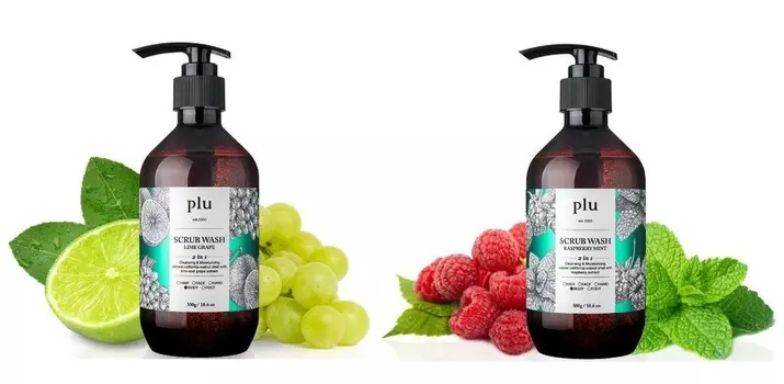 скраб-гель для душа plu scrub wash