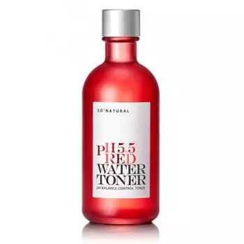 слабокислотный восстанавливающий тоник для лица so natural ph 5.5 red water tonic