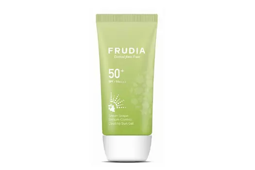 солнцезащитный гель с зеленым виноградом frudia green grape sebum control cooling sun gel spf50+/pa ++++