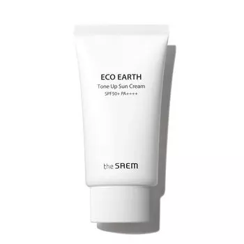 солнцезащитный крем для коррекции тона кожи the saem eco earth tone up sun cream spf50+ pa++++