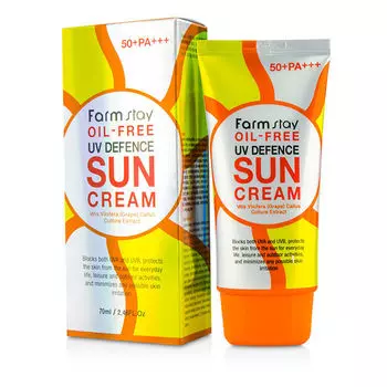 солнцезащитный крем с высоким фактором защиты farmstay oil-free uv defence sun cream spf50+/pa +++