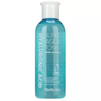суперувлажняющий тонер с гиалуроновой кислотой farmstay hyaluronic acid super aqua toner