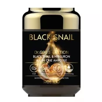 сыворотка с муцином черной улитки и гиалуроном dr.cellio g90 black snail hyaluron all in one ampoule