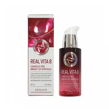 сыворотка с витаминами для сияния кожи enough real vita 8 complex pro bright up ampoule
