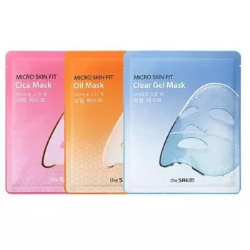 тканевая маска для лица the saem micro skin fit mask
