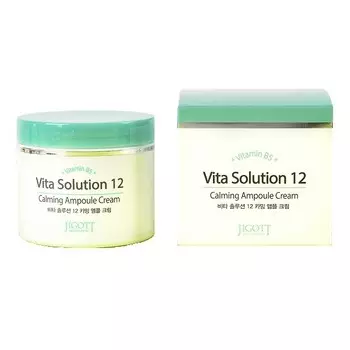 успокаивающий ампульный крем jigott vita solution 12 calming ampoule cream