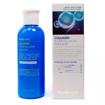 увлажняющая эмульсия с коллагеном farmstay collagen water full moist emulsion