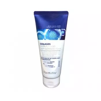 увлажняющая очищающая пенка с коллагеном farmstay collagen water full moist deep cleansing foam