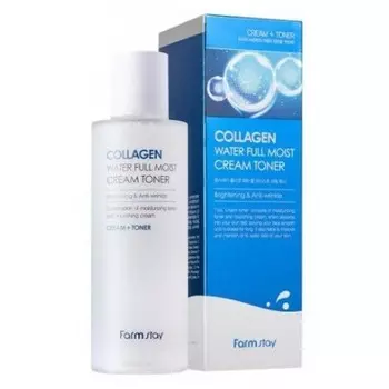 увлажняющий крем-тонер с коллагеном farmstay collagen water full moist cream toner