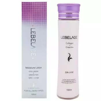 увлажняющий лосьон с коллагеном и зеленым чаем lebelage collagen+green tea moiture lotion