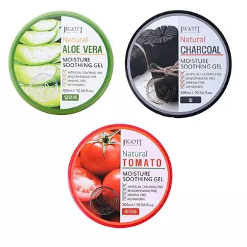 увлажняющий успокаивающий гель для лица и тела jigott natural moisture soothing gel