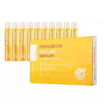 витаминизирующий филлер для волос с витаминами farmstay derma сube vita clinic hair filler