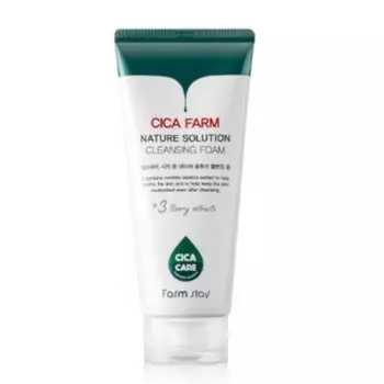 восстанавливающая очищающая пенка с центеллой азиатской farmstay cica farm nature solution cleansing foam