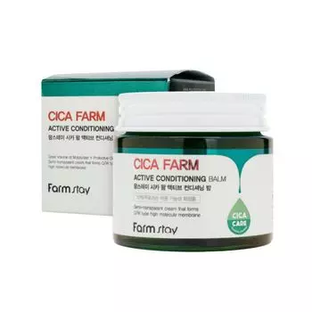 восстанавливающий крем-бальзам для лица с центеллой азиатской farmstay cica farm active conditioning balm