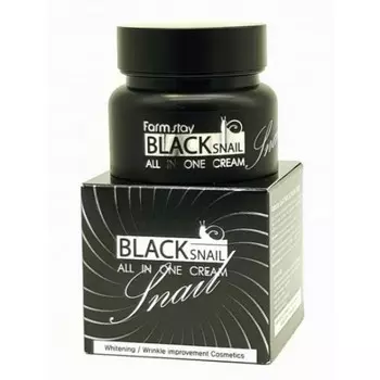 восстанавливающий крем для лица с муцином черной улитки farmstay black snail all in one cream