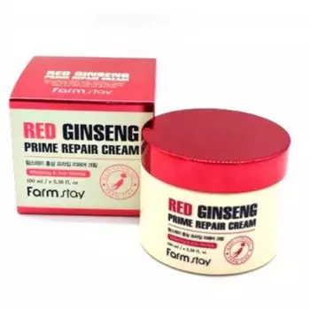 восстанавливающий крем с экстрактом красного женьшеня farmstay red ginseng prime repair cream
