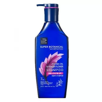 восстанавливающий шампунь для объема волос mise en scene super botanic volume shampoo jojoba oil and ginger flower