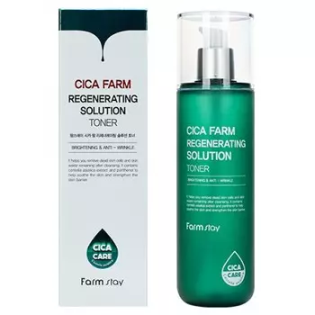 восстанавливающий тонер для лица с центеллой азиатской farmstay cica farm regenerating solution toner