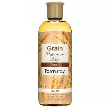 выравнивающий тонер с экстрактом ростков пшеницы farmstay grain premium white toner