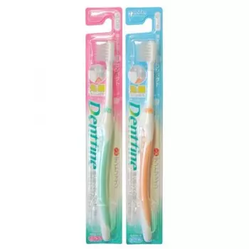 зубная щетка с компактной чистящей головкой и тонкими кончиками щетинок japan create co dentfine tapered