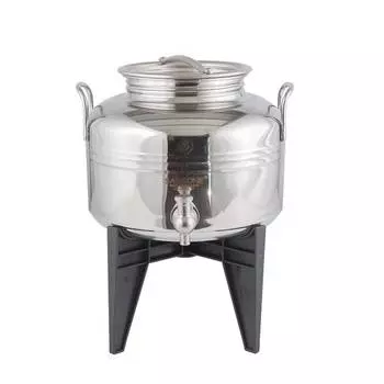 Бидон (фляга) 5 л "Люкс" из нержавеющей стали на пластиковой подставке с краном