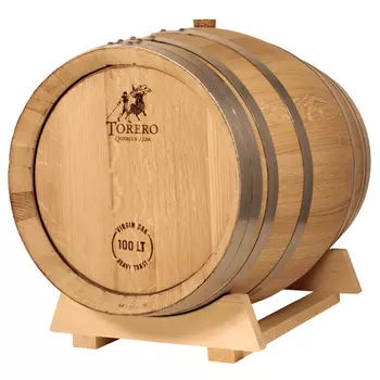 Дубовая бочка 100 л «Torero» из американского белого дуба (Испания), сильный обжиг