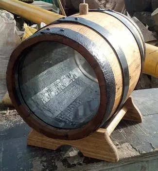 Дубовая Бочка 10 л из-под вина ПОРТВЕЙН МАССАНДРА со стеклом