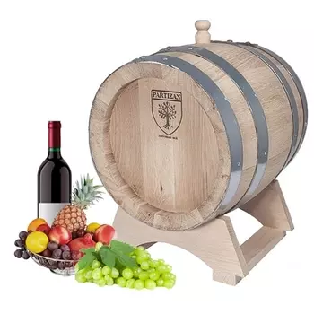 Дубовая бочка 10 л Partizan (Сербия), славонский дуб, УЦЕНКА