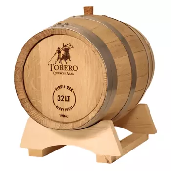 Дубовая бочка 28-32 л «Torero» из американского белого дуба (Испания), суперсильный обжиг (крокодил)