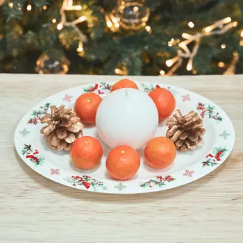 Блюдо овальное Christmas birds