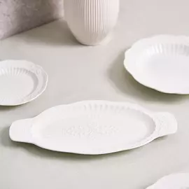 Блюдо Emboss White