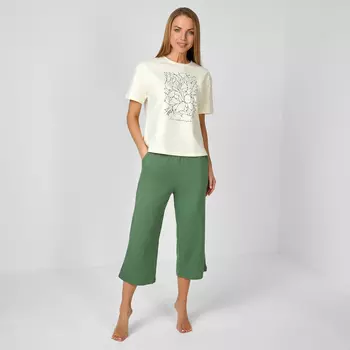 Комплект Autumn, экрю/зеленый