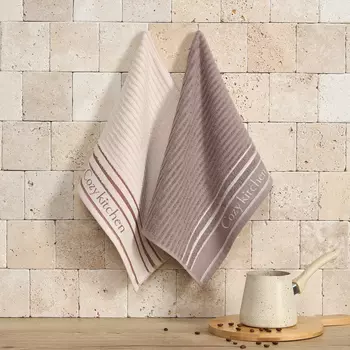 Комплект махровых полотенец COZY Kitchen, мокко
